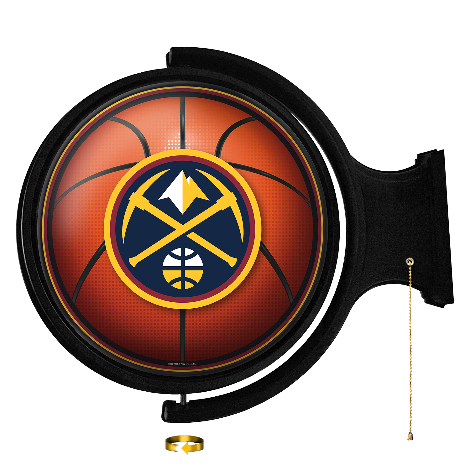 Denver Nuggets: Basketball - Original Round Rotating Lighted Wall Sign - The Fan-Brand
