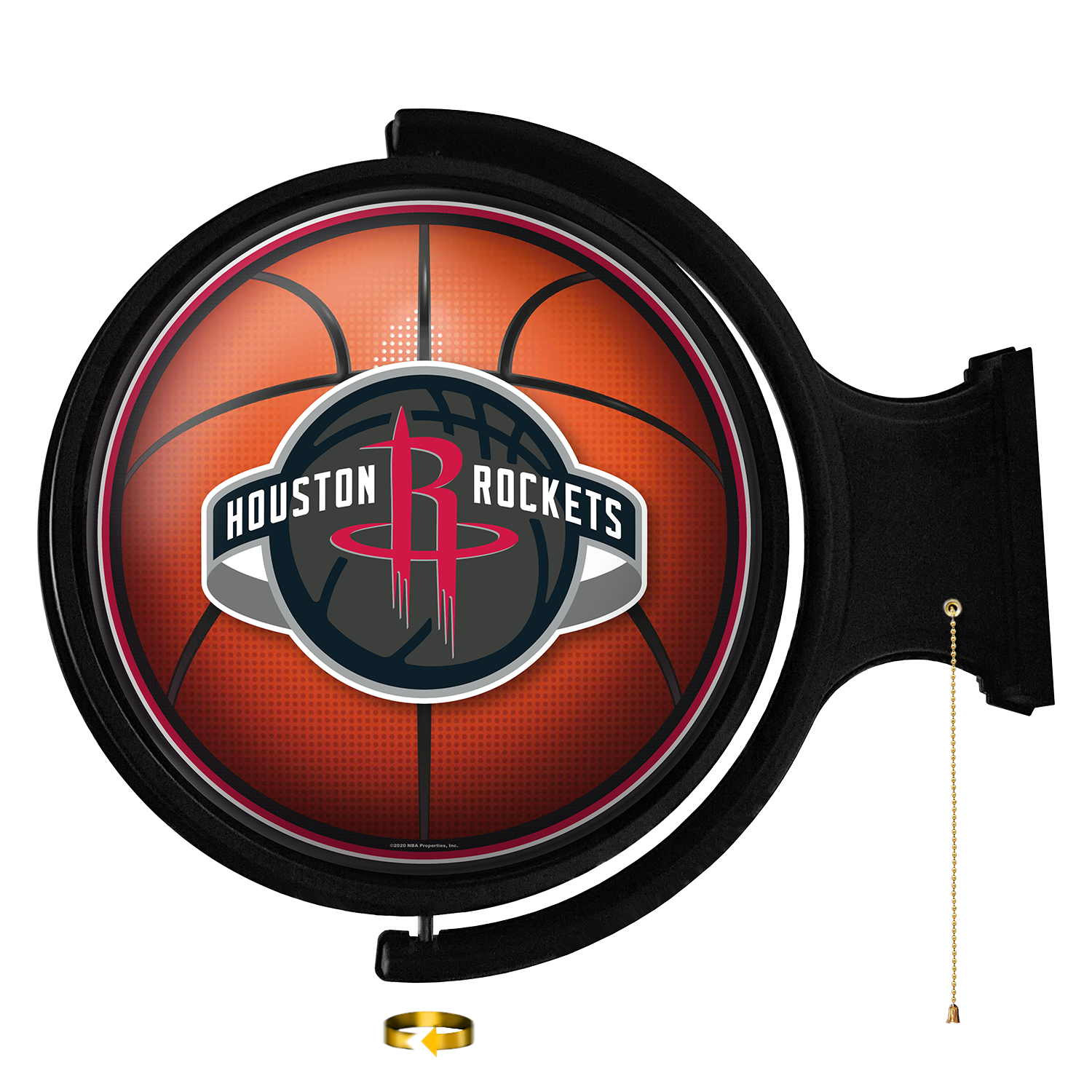 Houston Rockets: Basketball - Original Round Rotating Lighted Wall Sign - The Fan-Brand