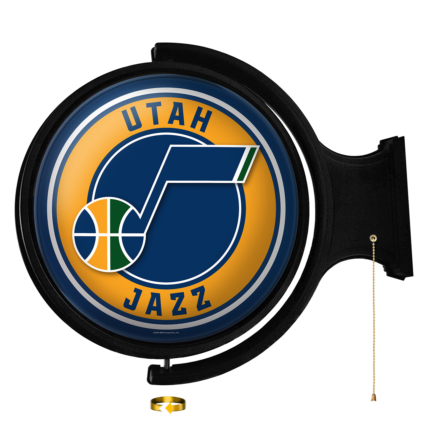 Utah Jazz: Original Round Rotating Lighted Wall Sign - The Fan-Brand