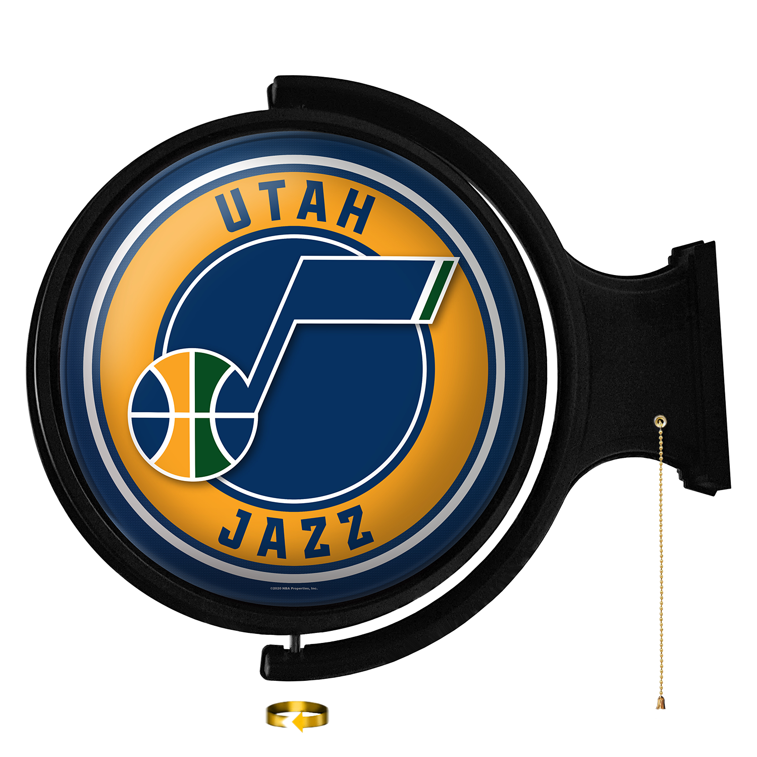 Utah Jazz: Original Round Rotating Lighted Wall Sign - The Fan-Brand