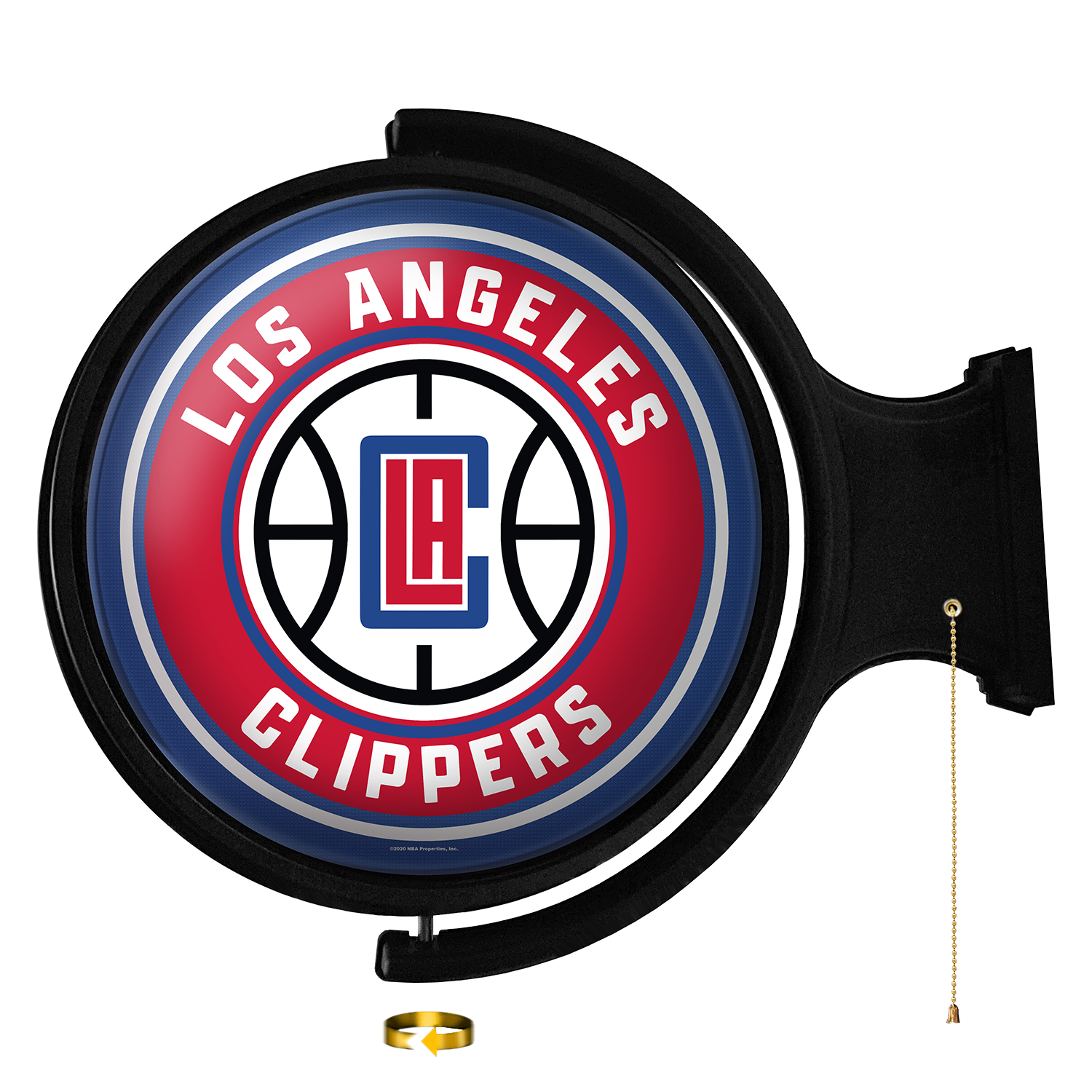 Los Angeles Clippers: Original Round Rotating Lighted Wall Sign - The Fan-Brand