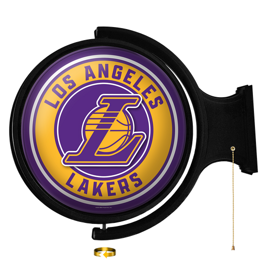 Los Angeles Lakers: Original Round Rotating Lighted Wall Sign - The Fan-Brand