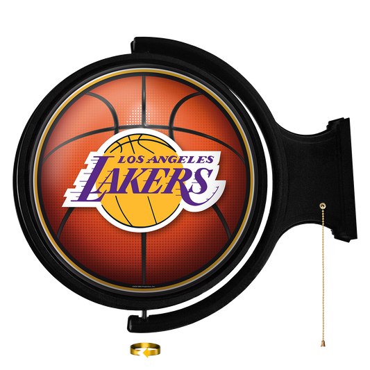 Los Angeles Lakers: Basketball - Original Round Rotating Lighted Wall Sign - The Fan-Brand