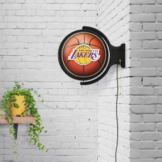 Los Angeles Lakers: Basketball - Original Round Rotating Lighted Wall Sign - The Fan-Brand