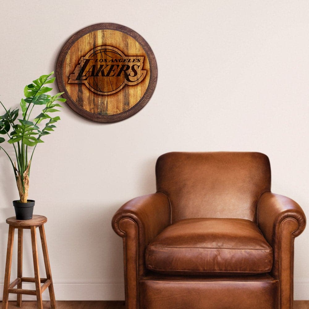 Los Angeles Lakers: Branded "Faux" Barrel Top Sign - The Fan-Brand