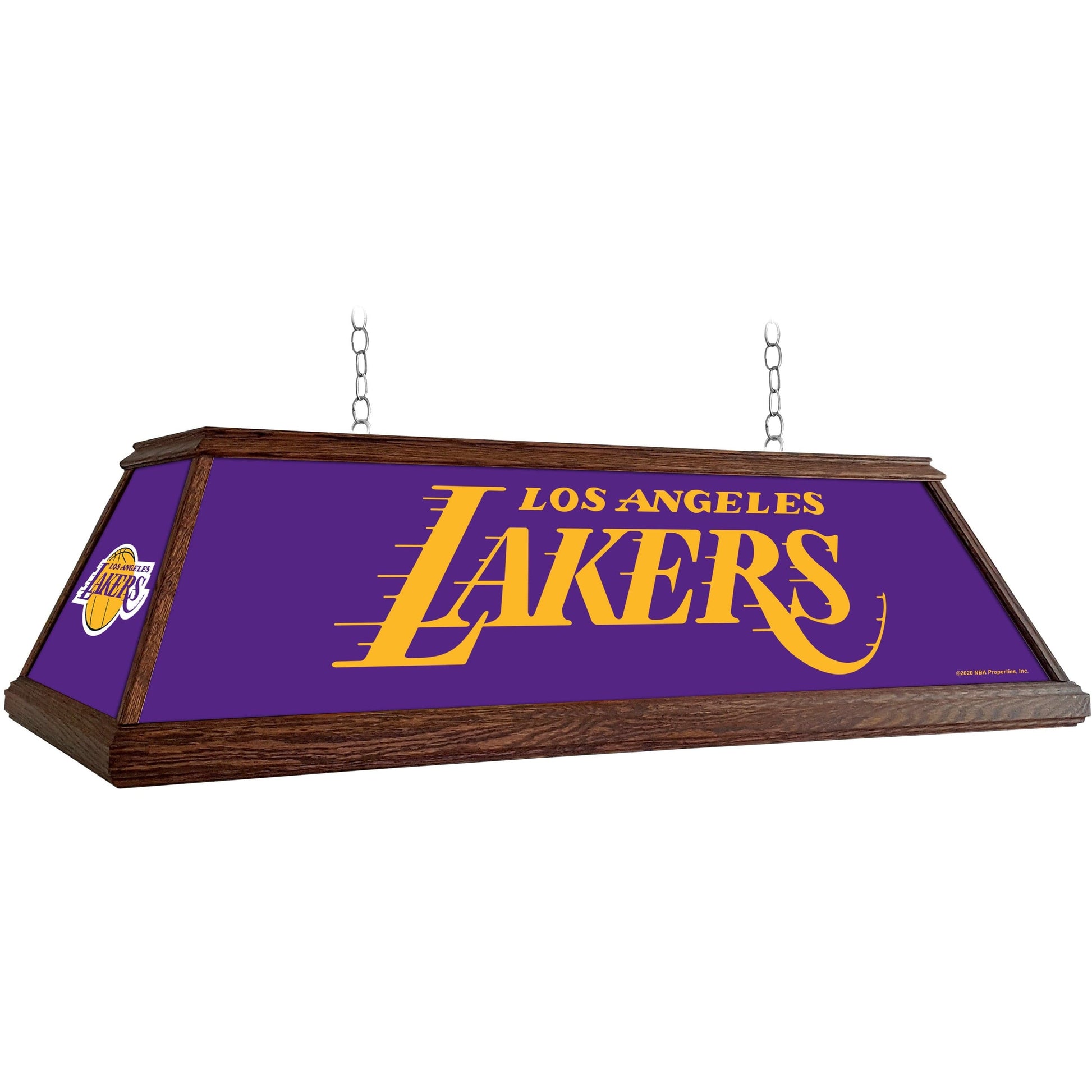 Los Angeles Lakers: Premium Wood Pool Table Light - The Fan-Brand