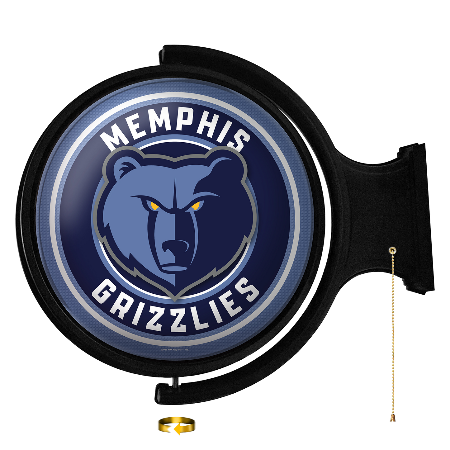 Memphis Grizzlies: Original Round Rotating Lighted Wall Sign - The Fan-Brand