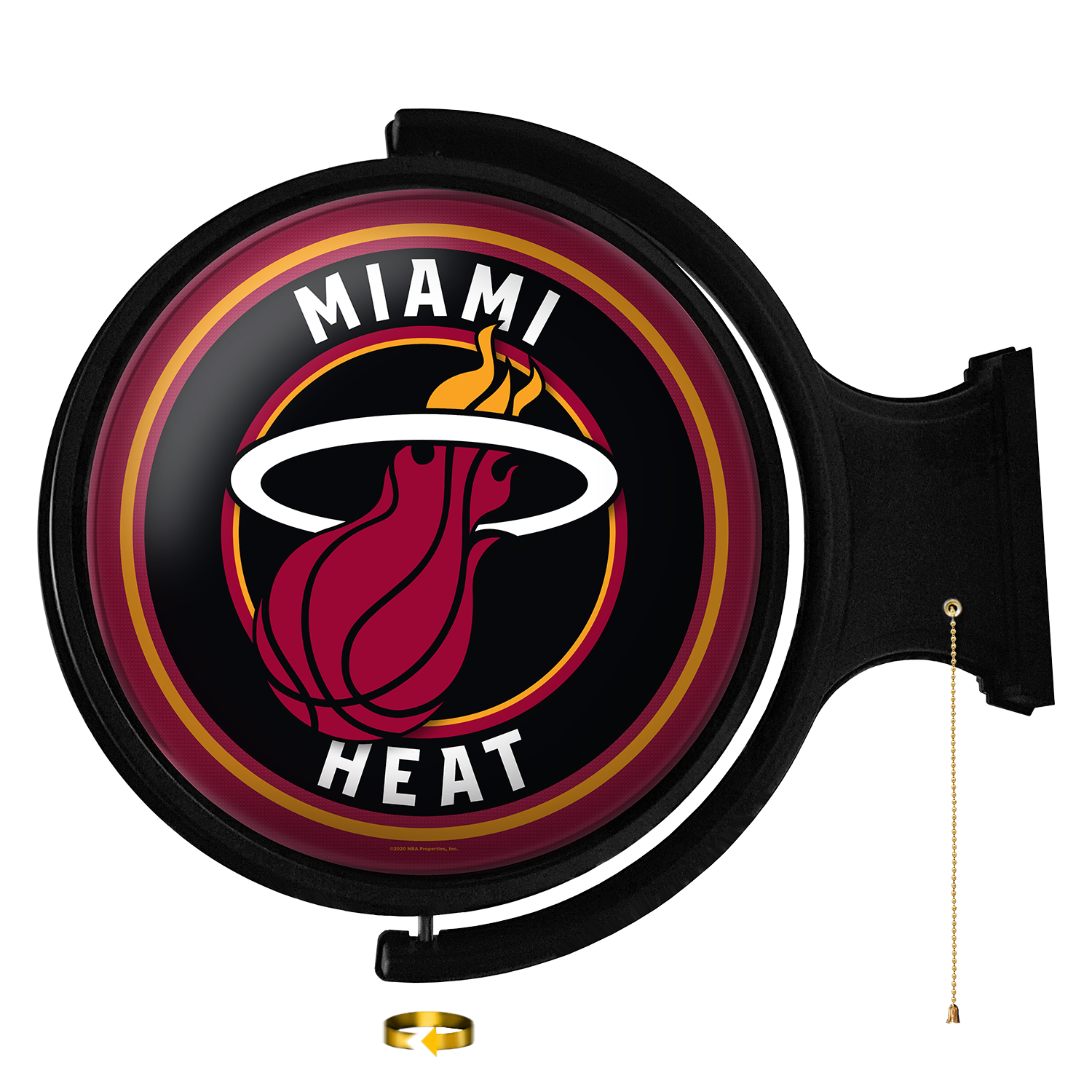 Miami Heat: Original Round Rotating Lighted Wall Sign - The Fan-Brand