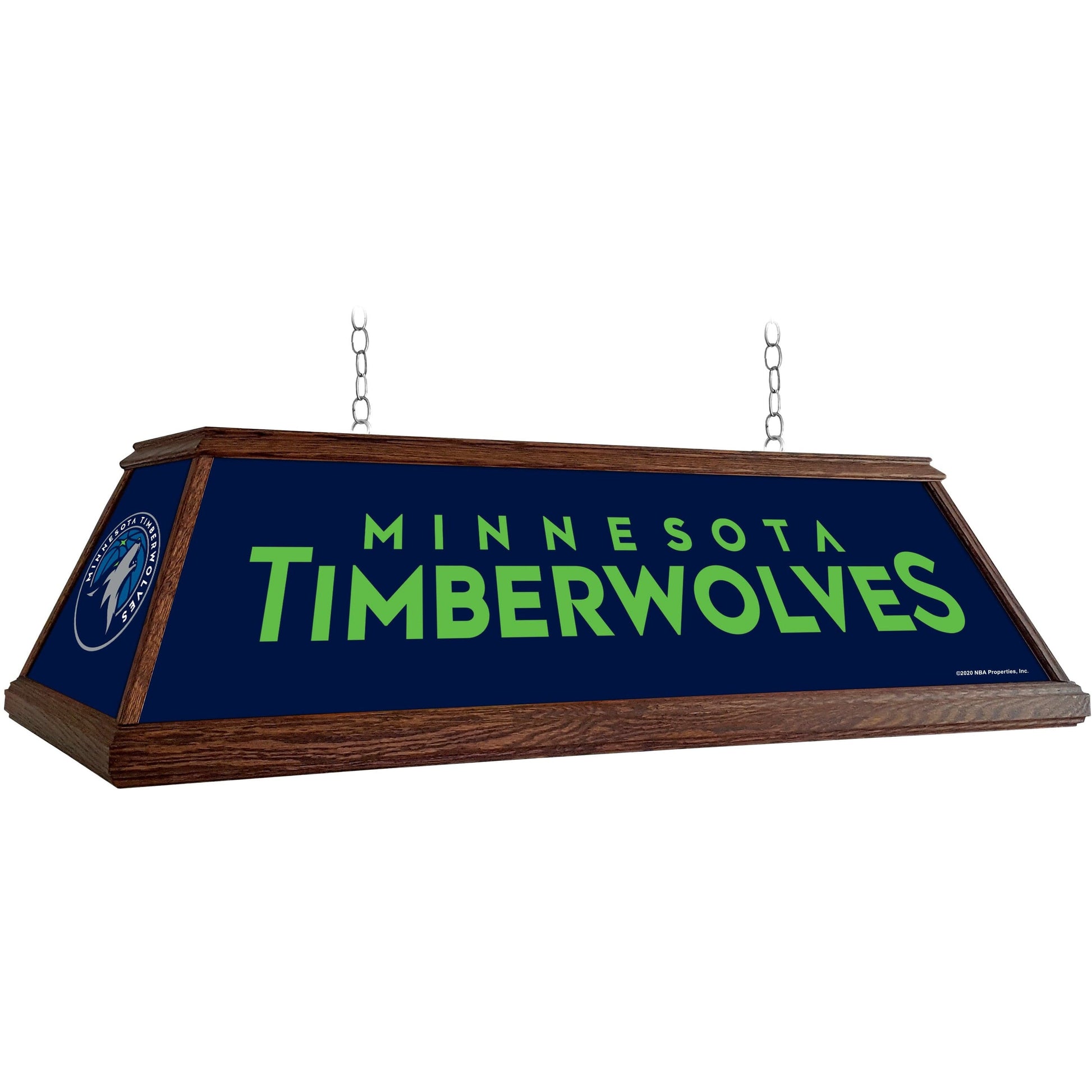 Minnesota Timberwolves: Premium Wood Pool Table Light - The Fan-Brand