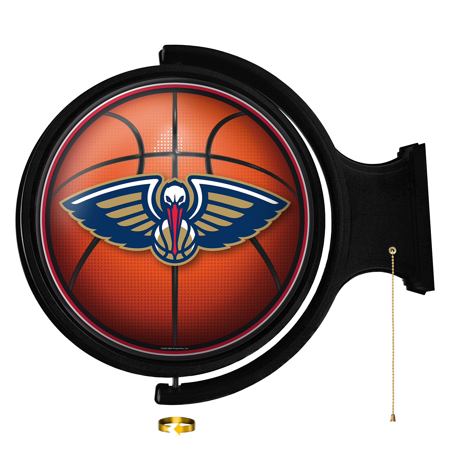 New Orleans Pelicans: Basketball - Original Round Rotating Lighted Wall Sign - The Fan-Brand