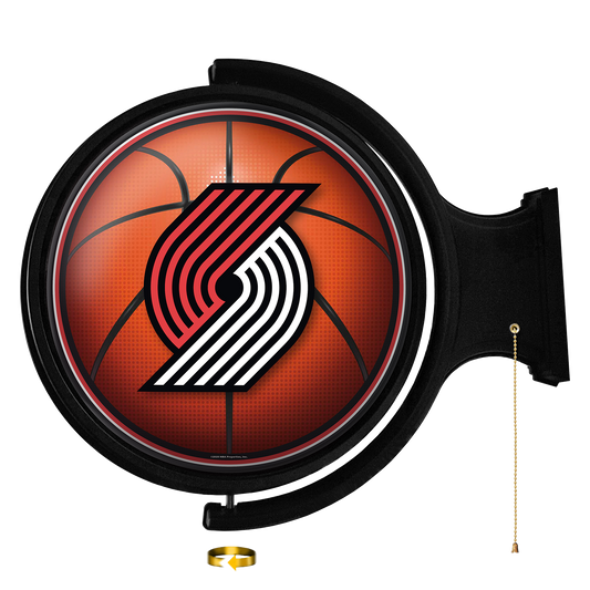 Portland Trail Blazers: Basketball - Original Round Rotating Lighted Wall Sign - The Fan-Brand
