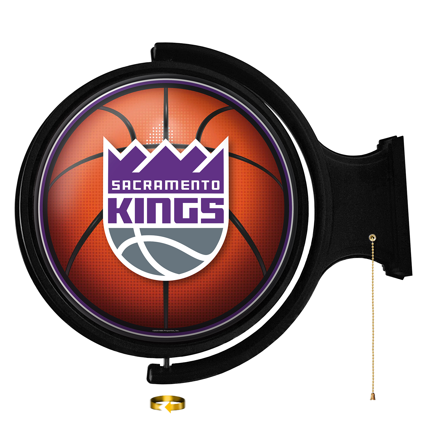Sacramento Kings: Basketball - Original Round Rotating Lighted Wall Sign - The Fan-Brand
