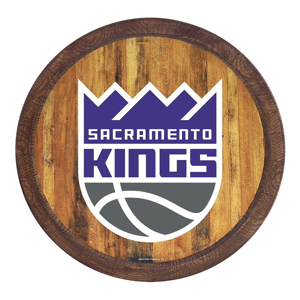 Sacramento Kings: "Faux" Barrel Top Sign - The Fan-Brand