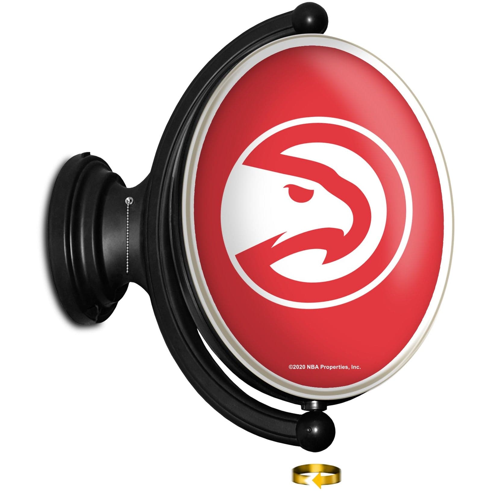 Atlanta Hawks: Original Oval Rotating Lighted Wall Sign - The Fan-Brand