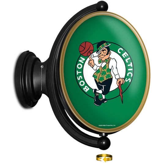 Boston Celtics: Original Oval Rotating Lighted Wall Sign - The Fan-Brand