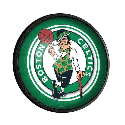 Boston Celtics: Round Slimline Lighted Wall Sign - The Fan-Brand