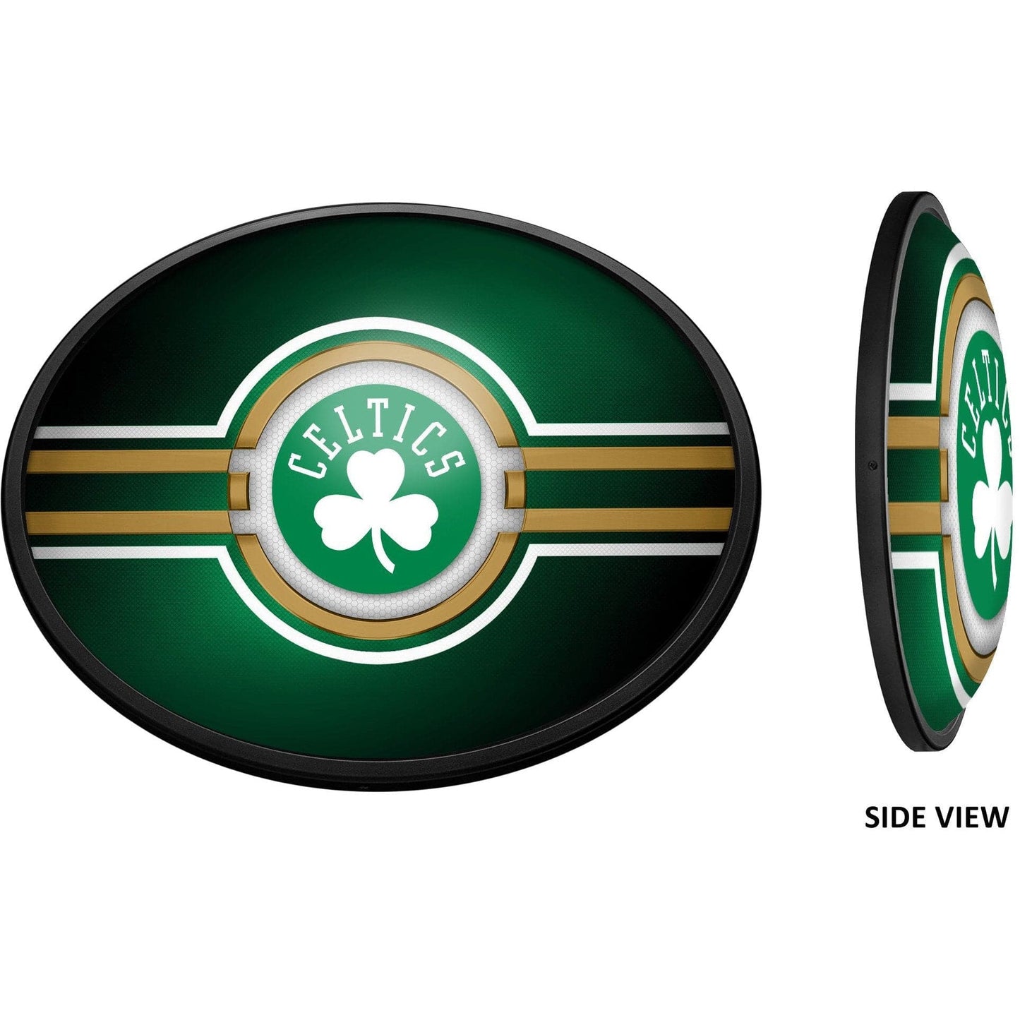 Boston Celtics: Oval Slimline Lighted Wall Sign - The Fan-Brand