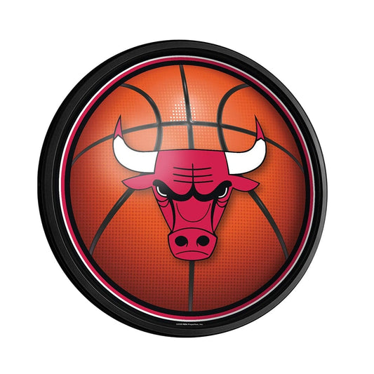 Chicago Bulls: Basketball - Round Slimline Lighted Wall Sign - The Fan-Brand