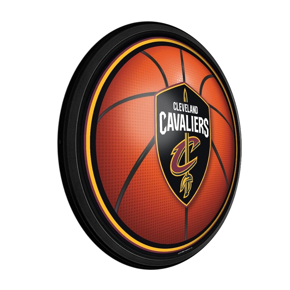 Cleveland Cavaliers: Basketball - Round Slimline Lighted Wall Sign - The Fan-Brand