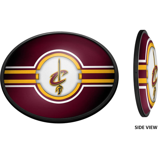 Cleveland Cavaliers: Oval Slimline Lighted Wall Sign - The Fan-Brand