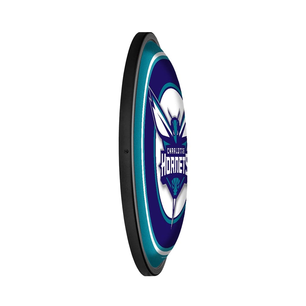 Charlotte Hornets: Round Slimline Lighted Wall Sign - The Fan-Brand
