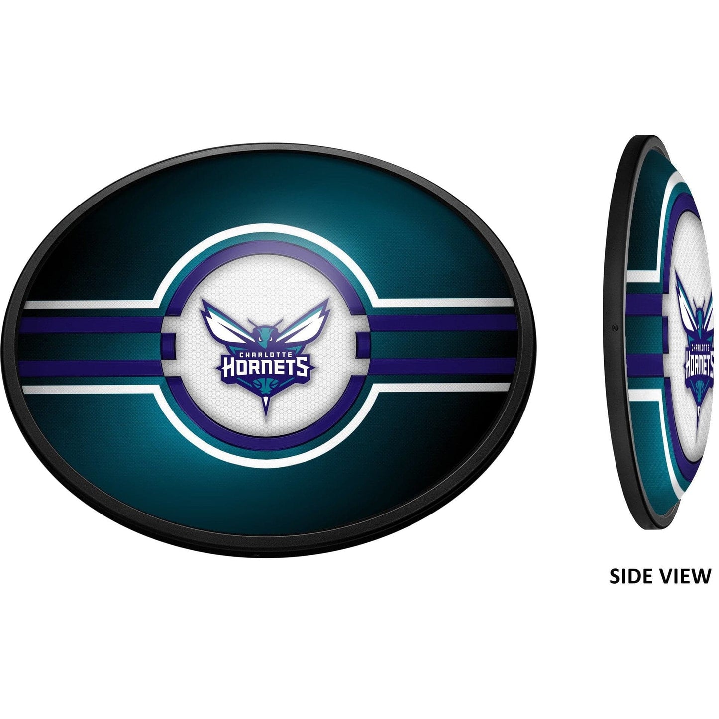 Charlotte Hornets: Oval Slimline Lighted Wall Sign - The Fan-Brand