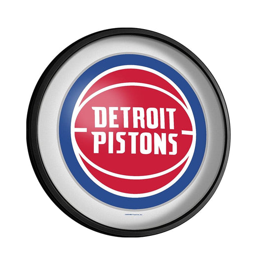 Detroit Pistons: Round Slimline Lighted Wall Sign - The Fan-Brand