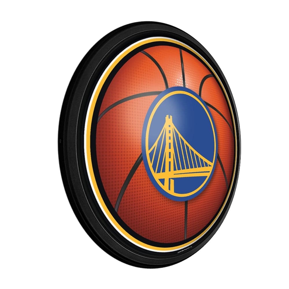 Golden State Warriors: Basketball - Round Slimline Lighted Wall Sign - The Fan-Brand