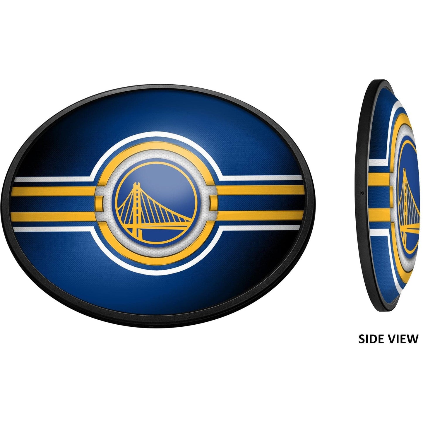 Golden State Warriors: Oval Slimline Lighted Wall Sign - The Fan-Brand