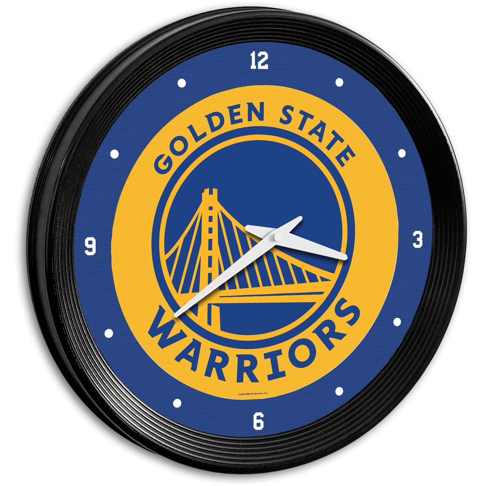 Golden State Warriors: Ribbed Frame Wall Clock - The Fan-Brand