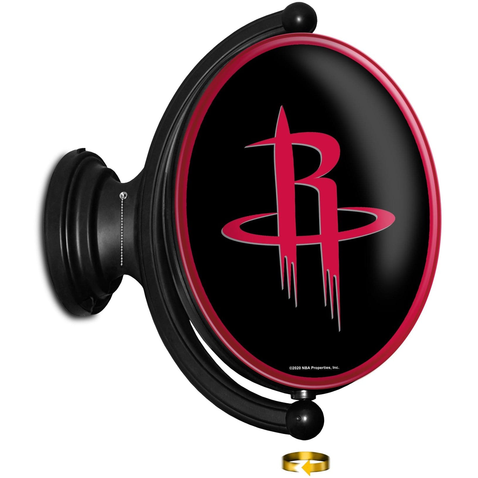 Houston Rockets: Original Oval Rotating Lighted Wall Sign - The Fan-Brand