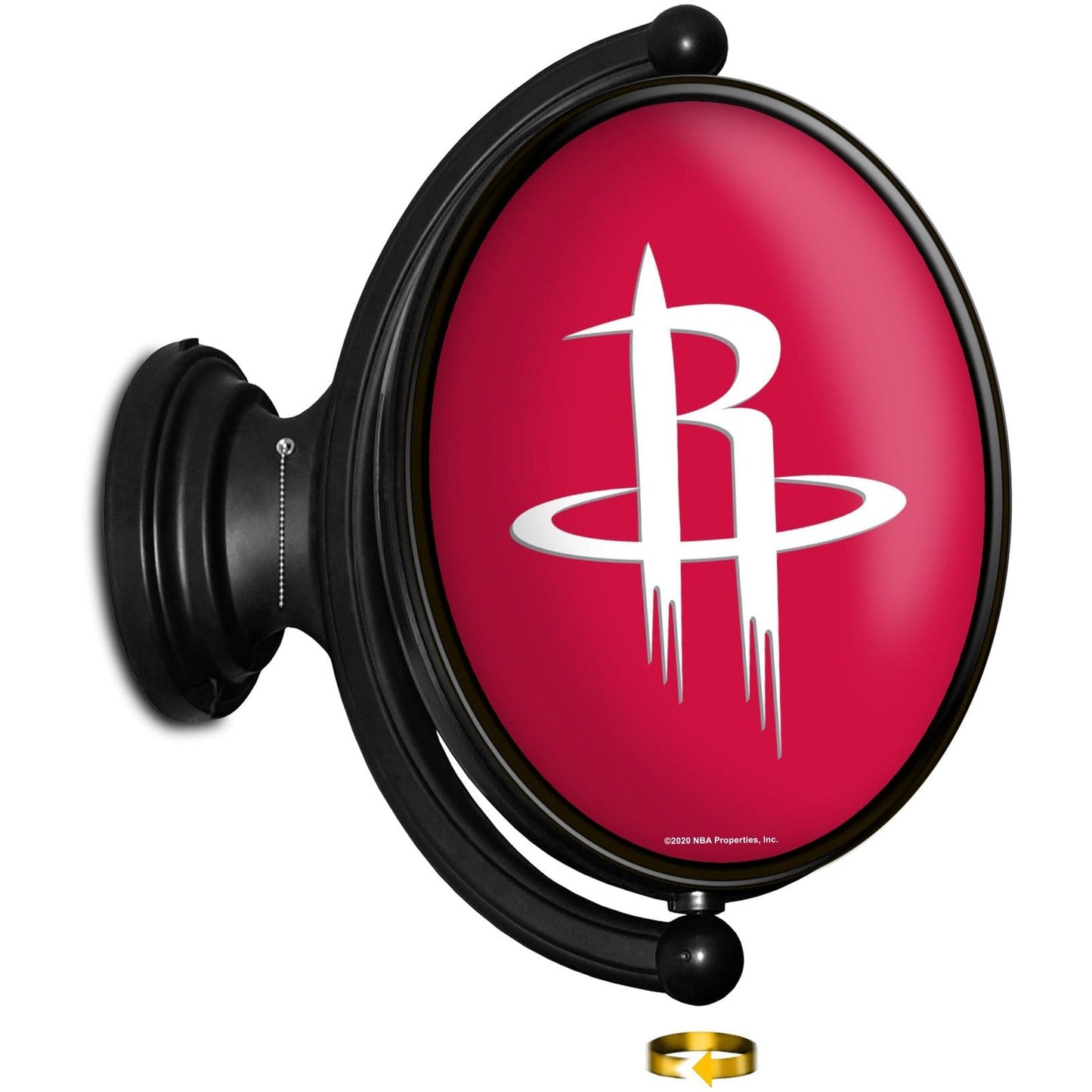 Houston Rockets: Original Oval Rotating Lighted Wall Sign - The Fan-Brand