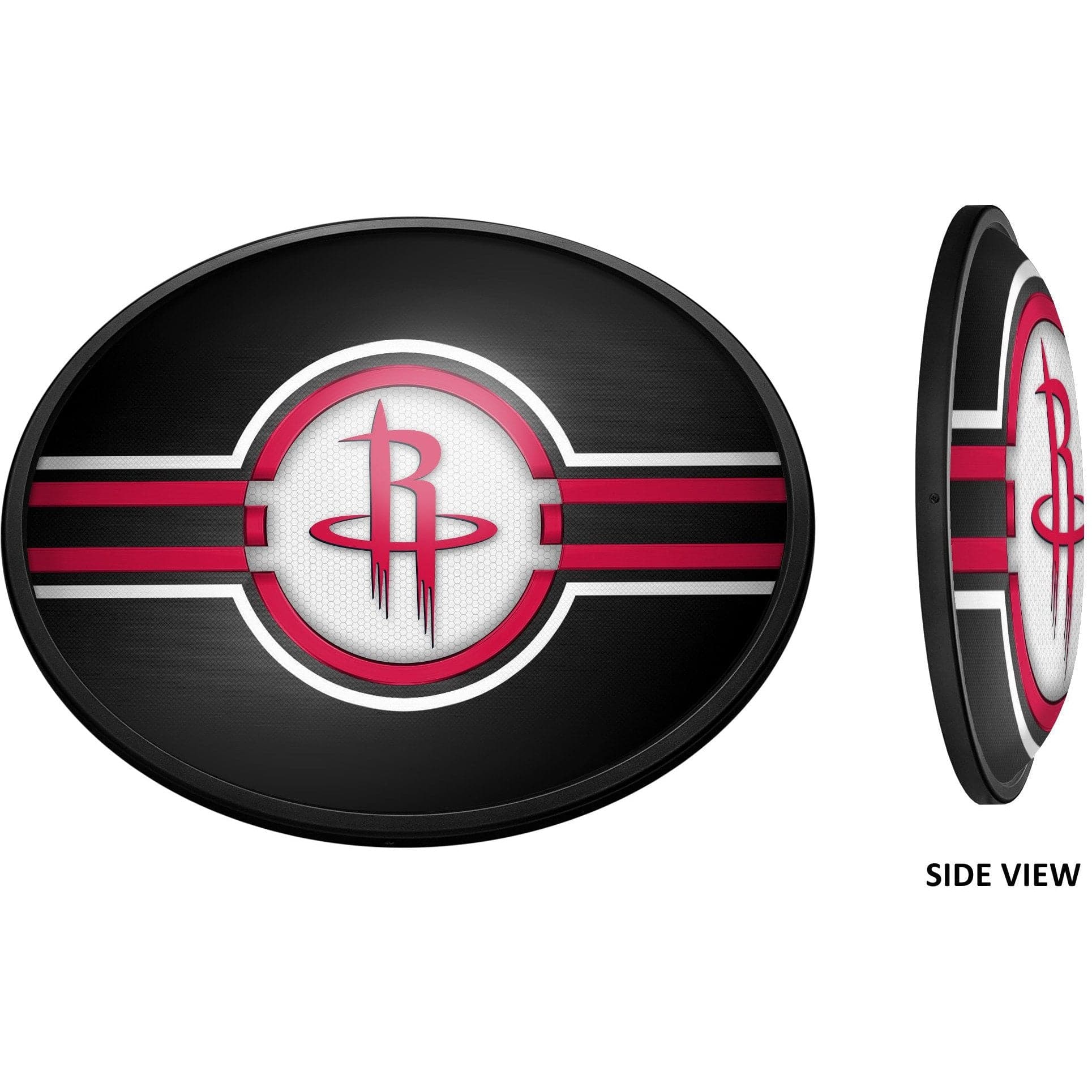 Houston Rockets: Oval Slimline Lighted Wall Sign - The Fan-Brand