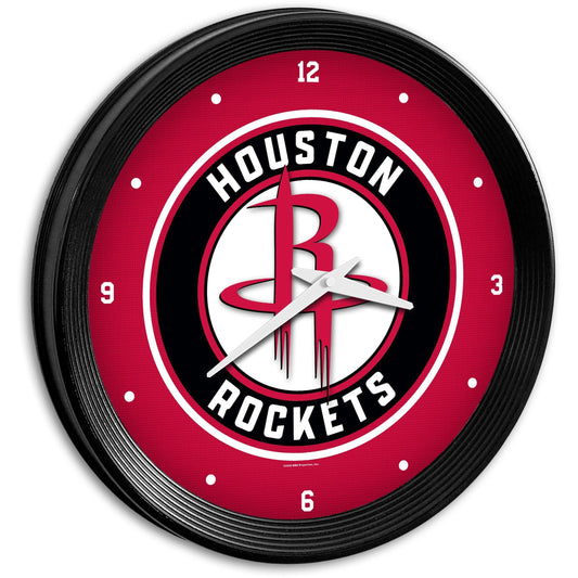Houston Rockets: Ribbed Frame Wall Clock - The Fan-Brand