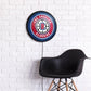 Los Angeles Clippers: Round Slimline Lighted Wall Sign - The Fan-Brand