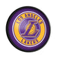 Los Angeles Lakers: Round Slimline Lighted Wall Sign - The Fan-Brand