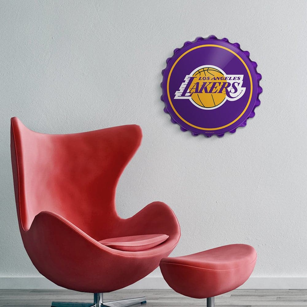 Los Angeles Lakers: Bottle Cap Wall Sign - The Fan-Brand