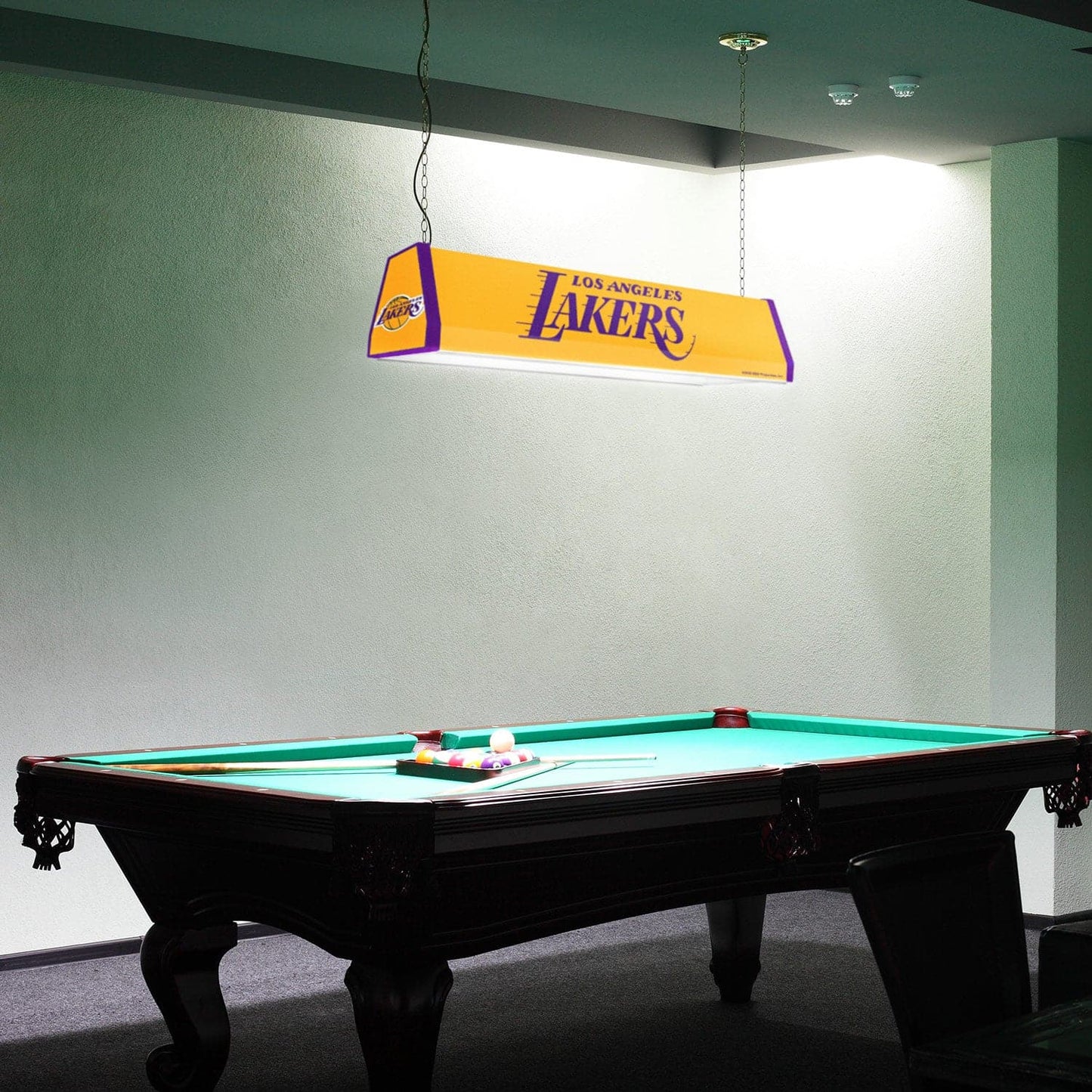 Los Angeles Lakers: Standard Pool Table Light - The Fan-Brand