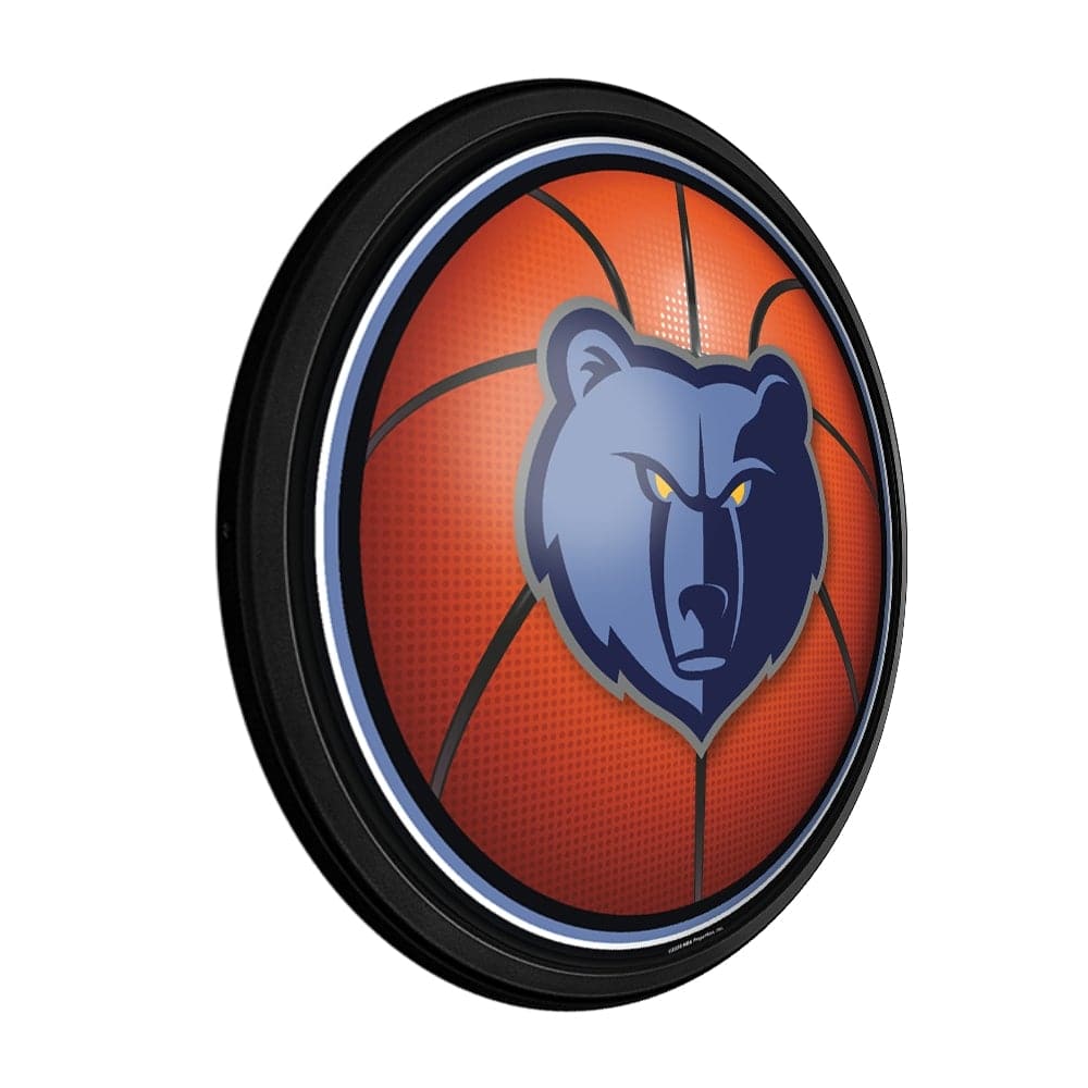 Memphis Grizzlies: Basketball - Round Slimline Lighted Wall Sign - The Fan-Brand