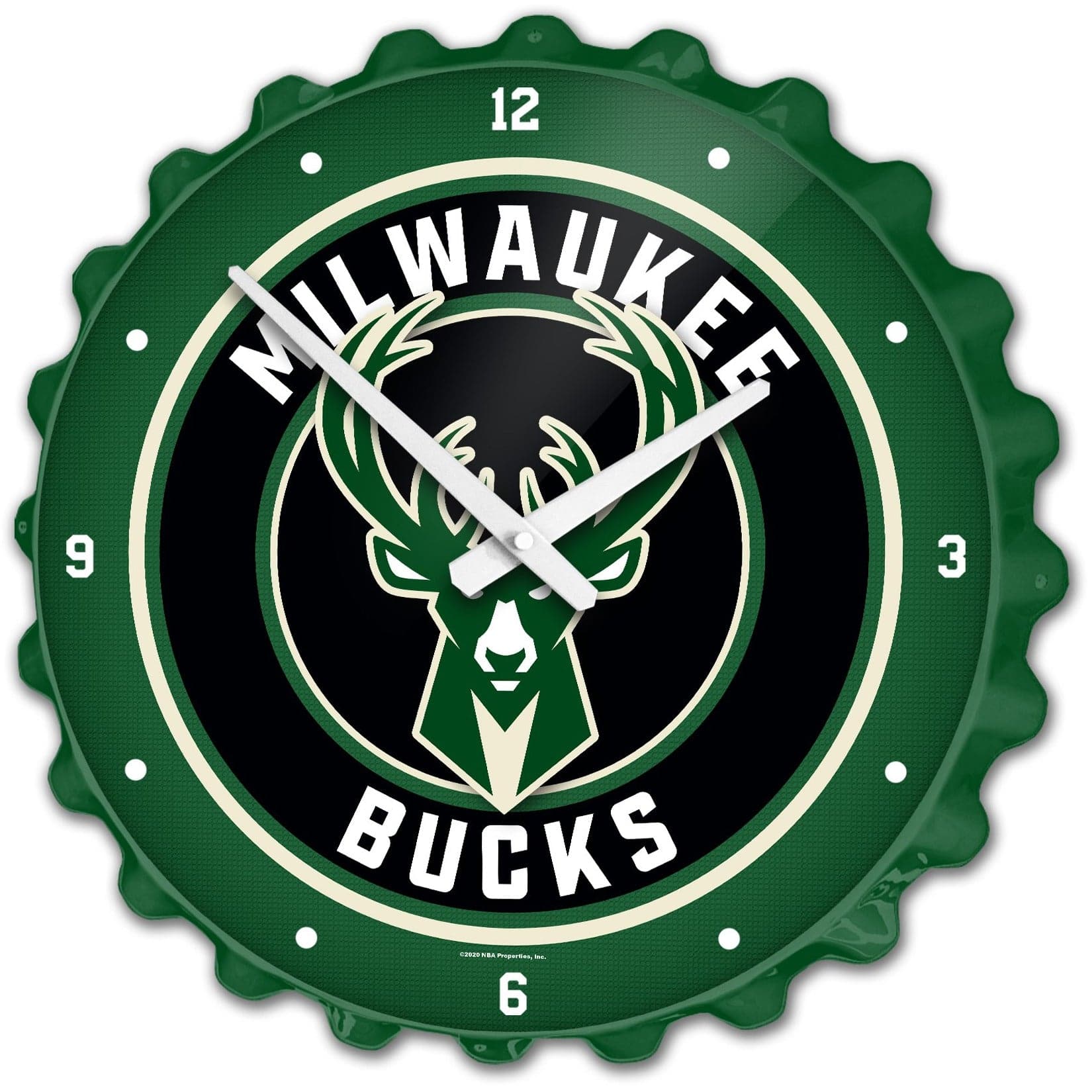Milwaukee Bucks: Bottle Cap Wall Clock - The Fan-Brand