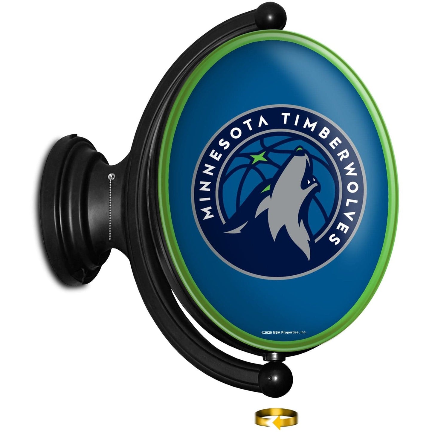 Minnesota Timberwolves: Original Oval Rotating Lighted Wall Sign - The Fan-Brand