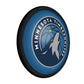 Minnesota Timberwolves: Round Slimline Lighted Wall Sign - The Fan-Brand