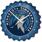 Minnesota Timberwolves: Bottle Cap Wall Clock - The Fan-Brand