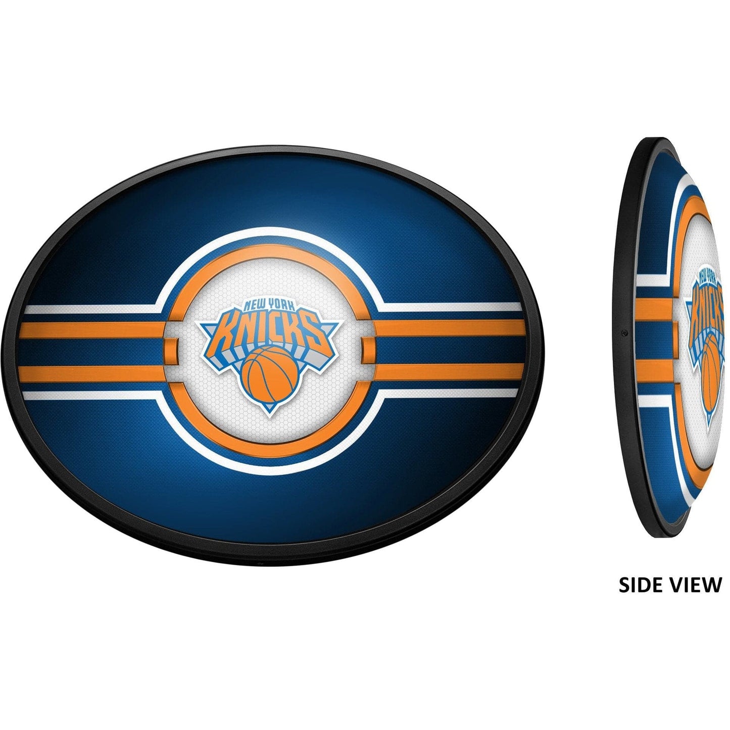 New York Knicks: Oval Slimline Lighted Wall Sign - The Fan-Brand