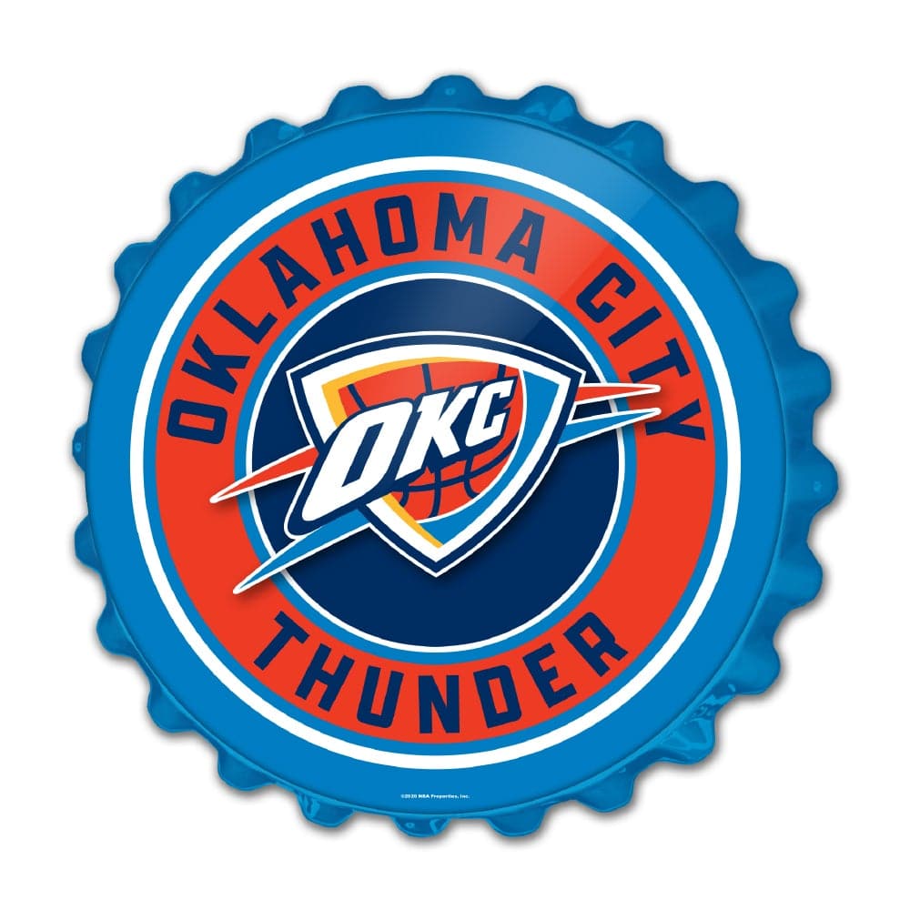 Oklahoma City Thunder: Bottle Cap Wall Sign - The Fan-Brand