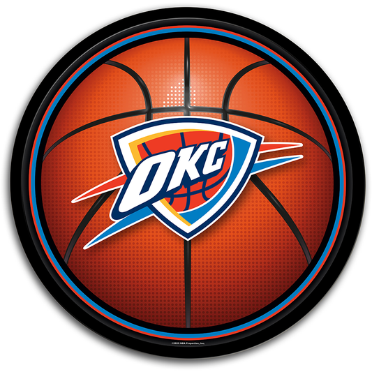 Oklahoma City Thunder: Basketball - Modern Disc Wall Sign - The Fan-Brand