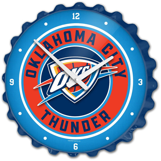 Oklahoma City Thunder: Bottle Cap Wall Clock - The Fan-Brand