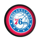 Philadelphia 76ers: Round Slimline Lighted Wall Sign - The Fan-Brand