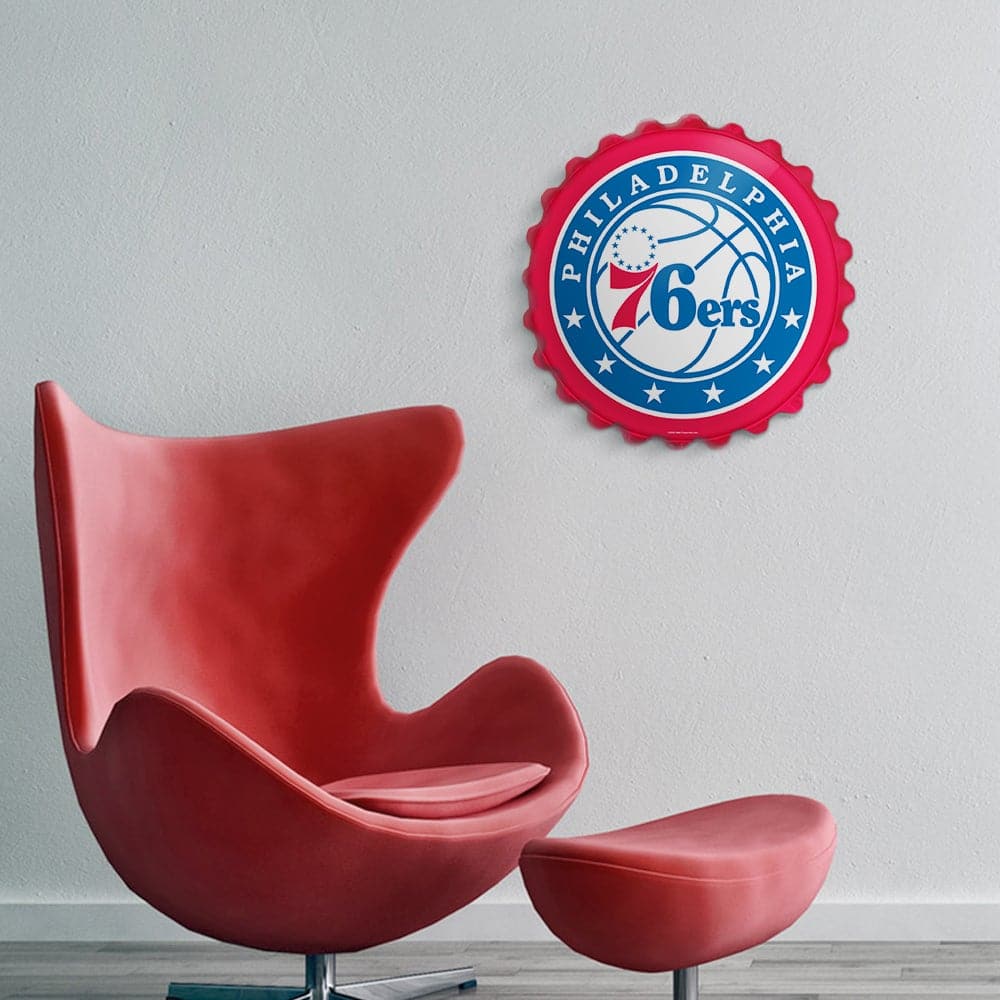 Philadelphia 76ers: Bottle Cap Wall Sign - The Fan-Brand
