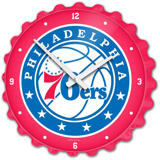 Philadelphia 76ers: Bottle Cap Wall Clock - The Fan-Brand